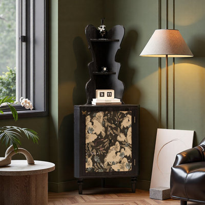 Corner storage side cabinet in the living room