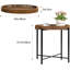 Table de bout en rotin en plastique tissé à la main avec plateau réversible (à utiliser comme table ou plateau de service), pour le salon, le balcon de la chambre à coucher