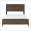 Mobilier de chambre à coucher à panneau durable classique en bois d'hévéa massif avec finition noyer foncé classique