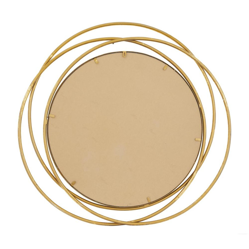 Aziana Overlapping Rings Metal Accent Mirror, Gold