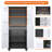 30 In. W X 71 In. H X 15 In. D 2-shelf Metal Freestanding Storage Cabinet With Multipurpose Pegboard In Gray And White