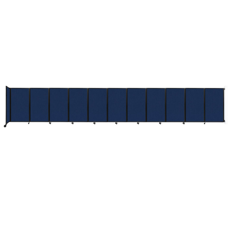 11 - Cloison pliante à panneaux, 11, H 60 po x l 366 po x P 12 po, Bleu marine