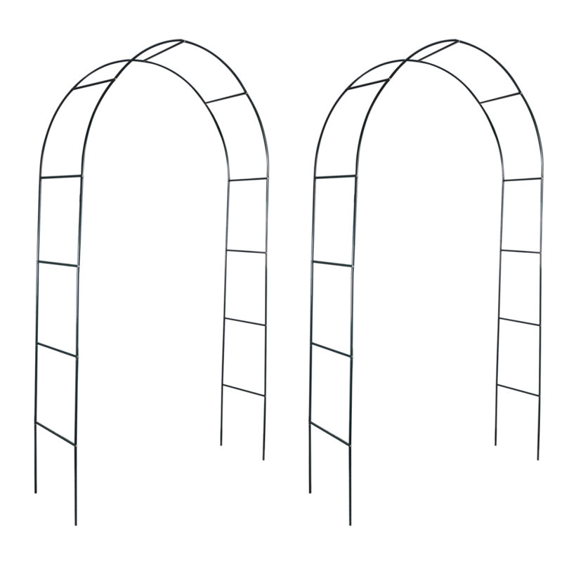 Aapri 140cm W x 39cm D Metal Arbour in Dark Green