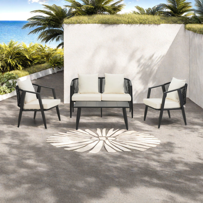 Ensemble de sièges d'extérieur durable et confortable, adapté aux patios, aux pelouses et aux bords de piscine