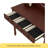 Vanity Desk With Adjustable Angle Mirror, Vintage Vanity Makeup Table And Cushioned Stool Set With Velvet Fabric Lining 5 Drawers,Wooden Dressing Table Set For Bedroom, Walnut-683549279