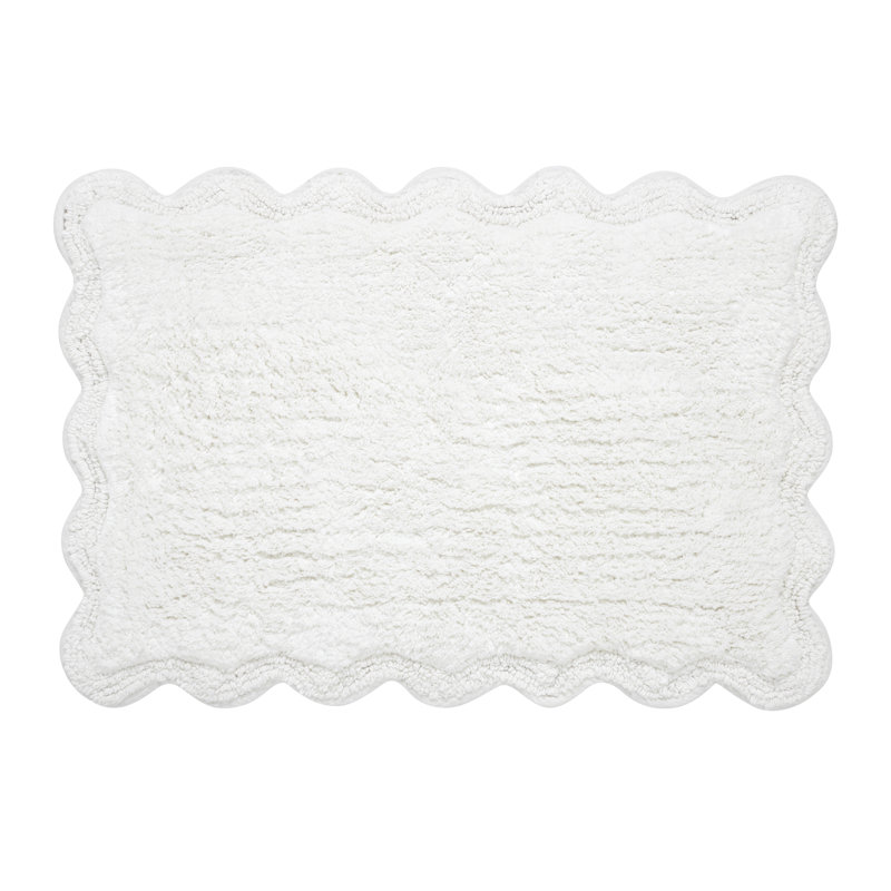 Tapis pour salle de bain Home, White, Simple - L 17 po x l 24 po