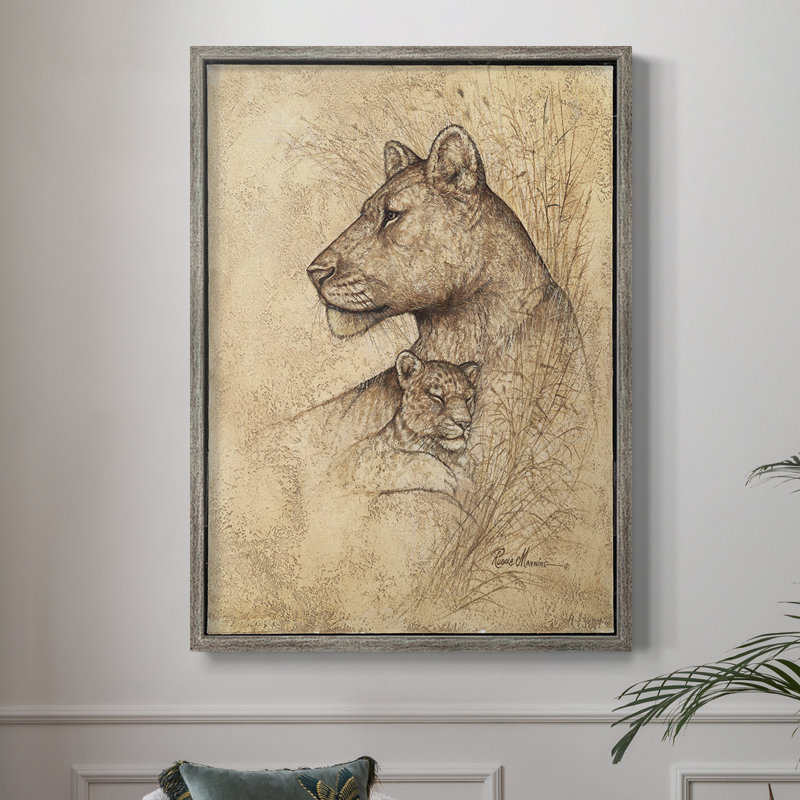 Maternal Protection Framed Print - Solid Wood, 11" H x 9" W