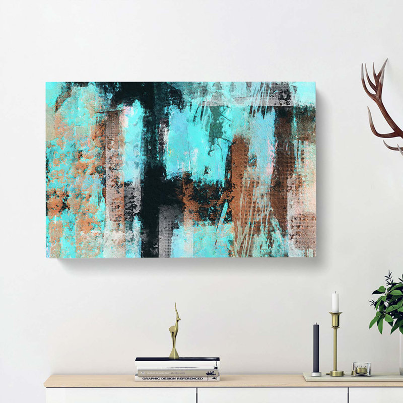 Abstract Art Painting Vol.175 - Wrapped Canvas Painting, 35cm H x 50cm W x 3cm D