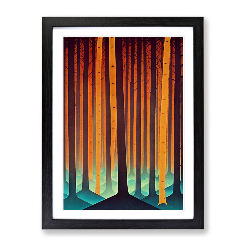 FRM-V0523-1015X Forest Soviet - Single Picture Frame Print, 46cm H x 34cm W x 2cm D, Oak Framed