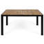 Table de salle à manger en bois et en fer - Design contemporain, 59,3 l x 35,5 po x H 30 po, finition scellée, surface protégée,