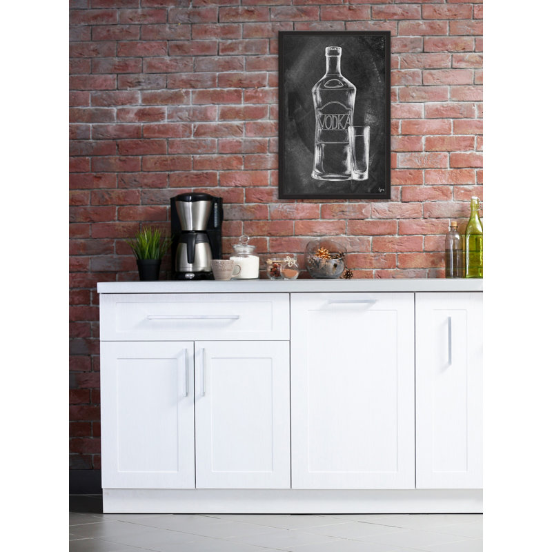 " Vodka On Chalkboard ", 18" H x 12" W x 1.5" D
