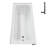 Streamline 66 in. x 32 in. Acrylic Left-Hand Drain Alcove Bathtub in Glossy White With External Drain-101700381