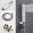 Iriber High Pressure Rainfall Shower System With Handheld Combo - 10 Inch Square Rain Shower Head, Brass Shower Mixer Valve, Concealed Installation, Air Injection Technology, Pressure Balance Valve-114406357