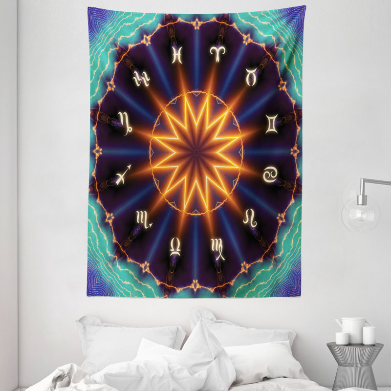 Tapisserie astrale en polyester, H 80 po x l 60 po