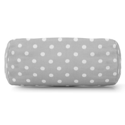 Ikat Dot Round Outdoor Bolster Throw Pillow