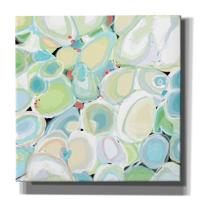 «Mint Cocktail» par Jan Weiss, art mural sur toile, H 12 po x l 12 po x P 0,75 po