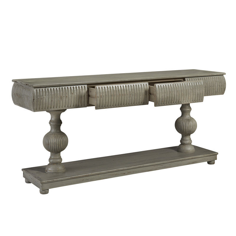 Poseidon 92.25'' W Solid Wood Console Table