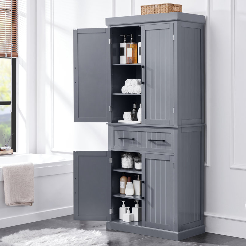 Buntin Kitchen Cabinet, Grey