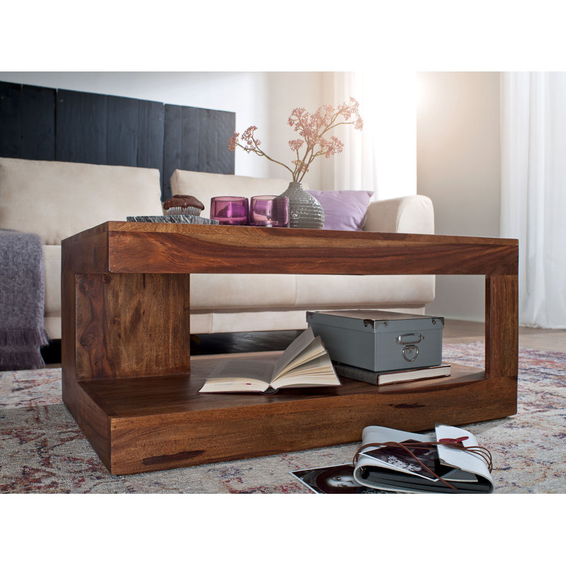 Ezell 40cm H x 35.4cm W Solid Wood Cube Bookcase