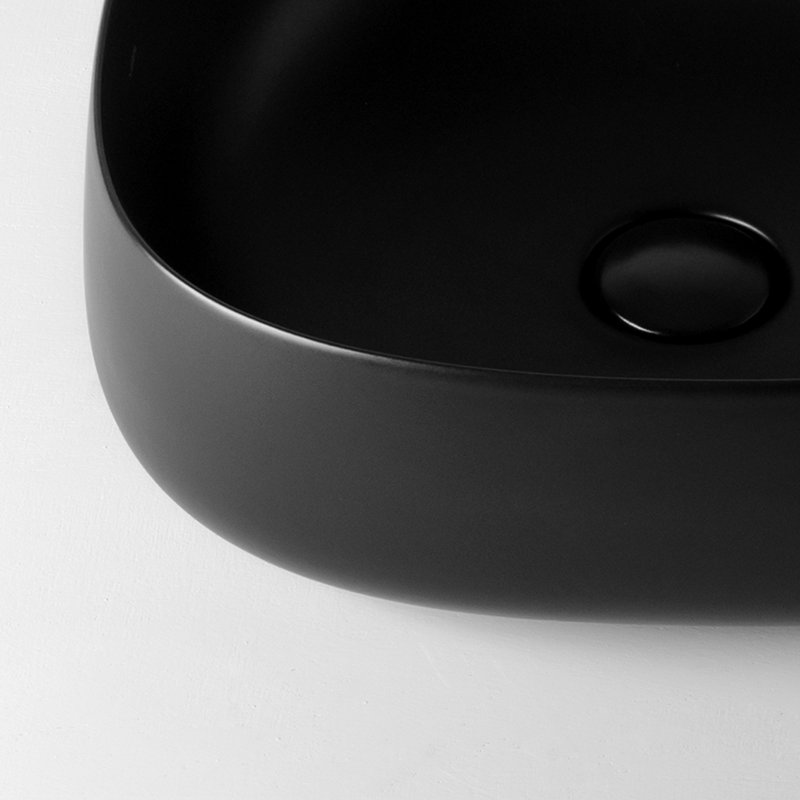 Seed 18.1'' L Bathroom Sink, Matte Black