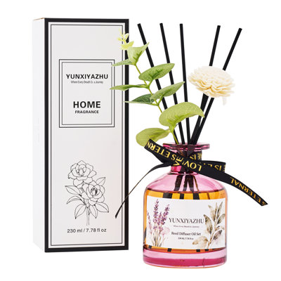 Ensemble de diffuseur de roseaux 230 ML, longue durée, parfum pour la maison avec huiles essentielles naturelles