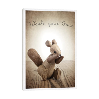 Zooline Squirrel Wash Your Face - Print on Canvas