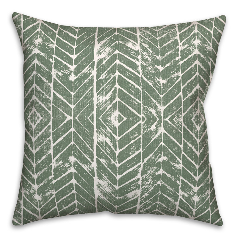 Abstract Outdoor Throw Pillow, Green, 20" x 20"