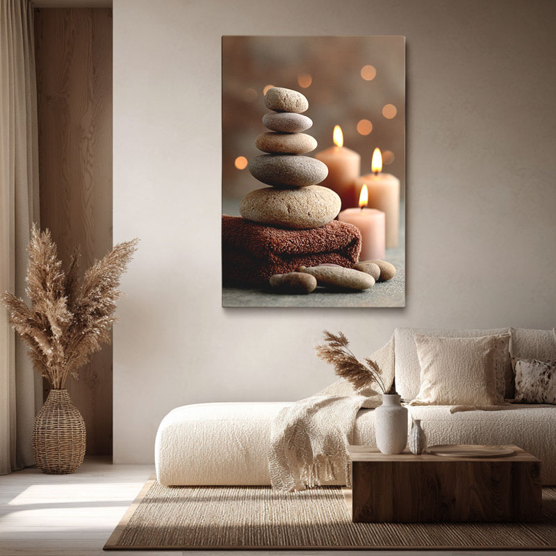 Art sur toile Zen Stacked Stones, H 12 po x l 8 po