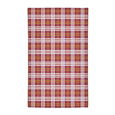 Tapis rouge à carreaux