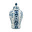 D7.1x12.6 "Bocal en porcelaine bleu et blanc avec motifs floraux