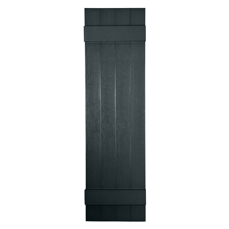 Persiennes personnalisées à 4 planches fermées, 40", Bleu lunaire