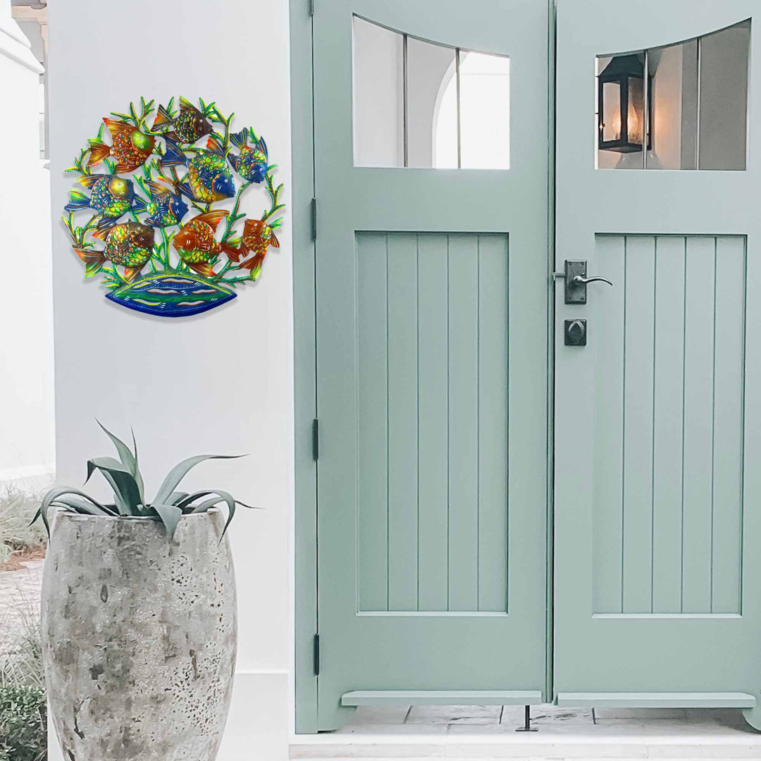 Handmade Coastal Landscape & Nature Wall Decor on Metal Rosecliff Heights