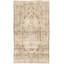 Tapis décoratif gris en laine de conception unique 5 pi 1 po x 8 pi 11 po noué à la main