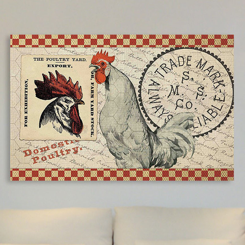 The Poultry Yard - Wrapped Canvas Print, 51 cm H x 76 cm W x 3.81cm D