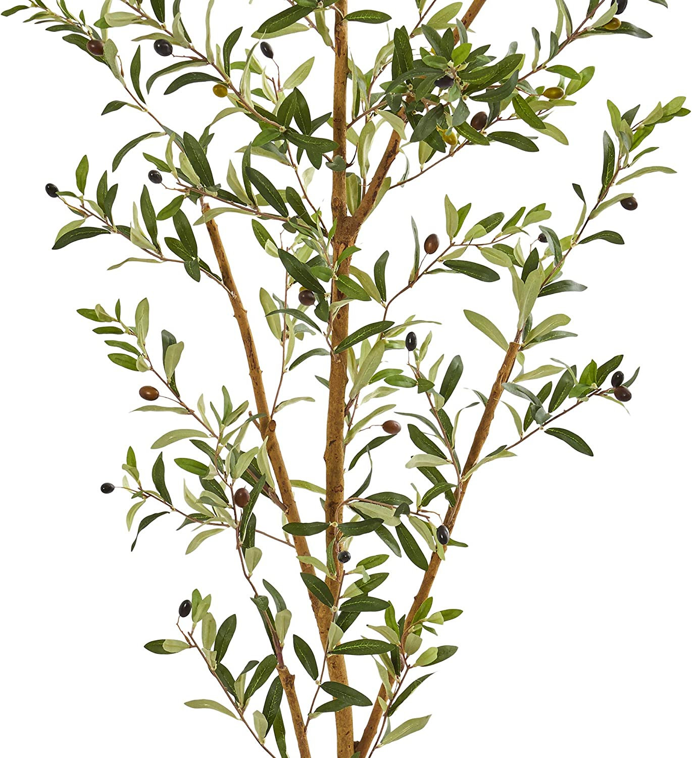 82'' Faux Olive Tree Tree in Planter, 77 inch