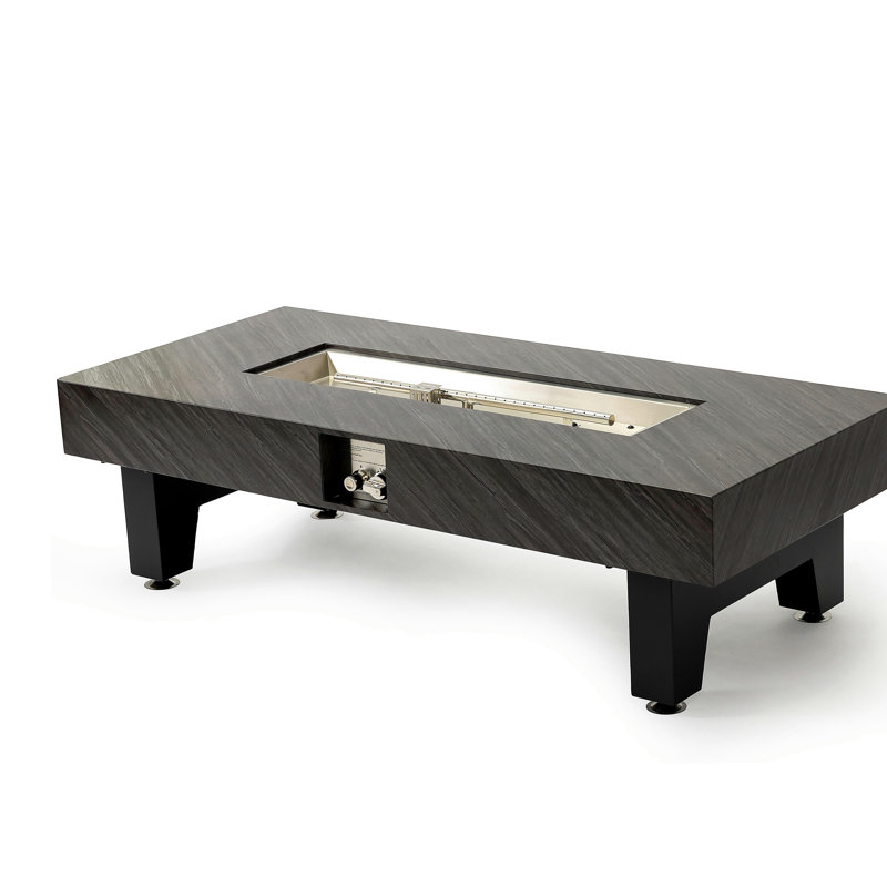 54-inch iron fire pit table (stone)