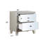 Elegant Fluff Mirrored & Finish Nightstand With Spacious Drawers And Durable Construction For Modern Bedrooms