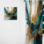 Espace de sculpture turquoise et doré - Rideau en velours moderne - obscurcissant - 1 panneau-107578520