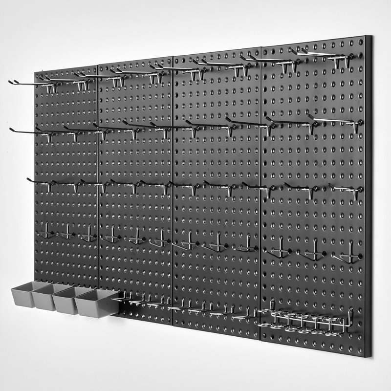 Metal Pegboard Panels 24" x 12" Wall Organizer for Garage Tool Storage