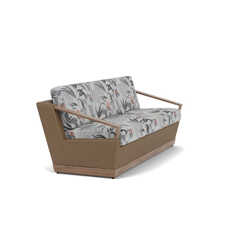 Charisma Outdoor 3 - Seat Patio Sofa, Delicate Botanical Slate