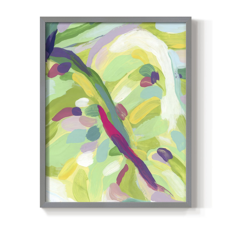 «Bright Tropical Abstraction VI», Gris, H 15 po x l 12 po