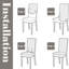 Ensemble de 6 housses de chaise de salle à manger-668829119