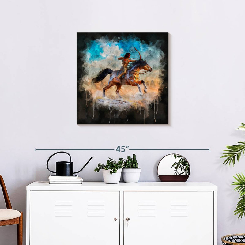 Lelar, équitation indienne, H 24 po x l 24 po