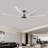 96"  Ceiling Fan With Light And Remote Control, 6-Speed Noiseless Reversible Dc Motor, 8 Durable Aluminum Double-Layer Blades Large Ceiling Fan