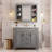 36'' Bathroom Vanity With Top Sink And Mirror Cabinet And Mirror Cabinet-1867765380