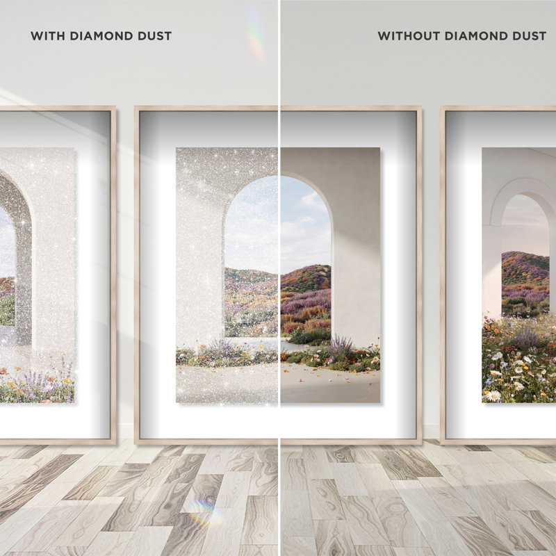 Paradise Arches Set Shadowbox Architecture Print by Oliver Gal, Black Frame, 16 x 20, Natural Oak Shadowbox, 25.5"H x 31.5"W