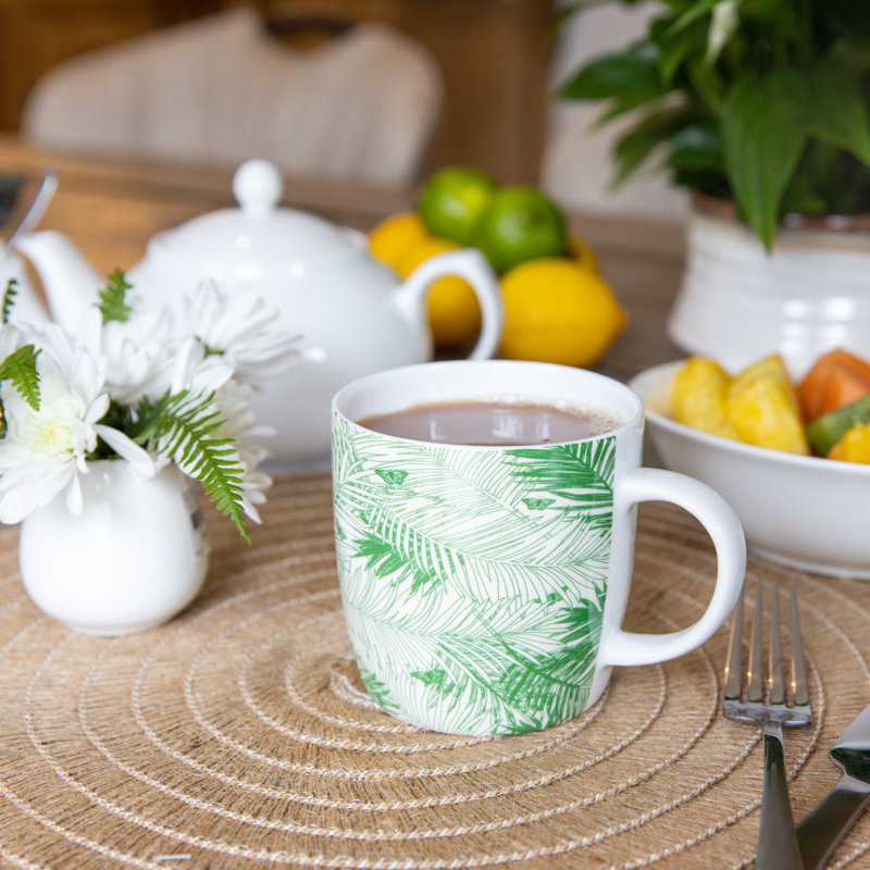 Palms Bone China Mug, 12
