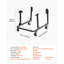 Support moteur avec chariot de levage de 750 lb et 4 roulettes pivotantes en acier robuste