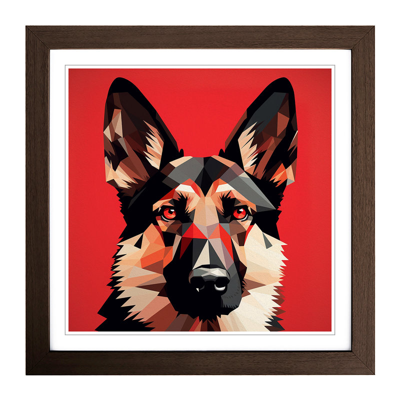 Single Picture Frame Print on Wood, Walnut