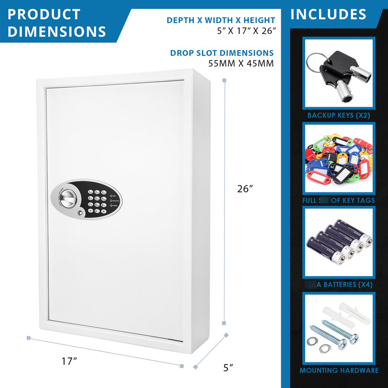 Armoire de rangement pour clés sécurisée pour 144 clés